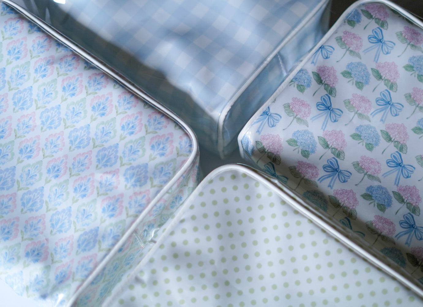 XL Clear Coated Cosmetic Bag