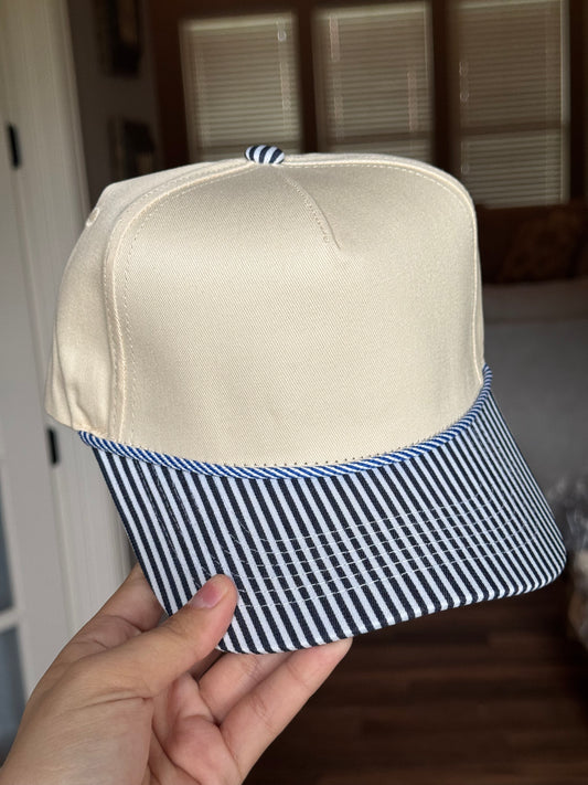 STRIPED CANVAS HATS