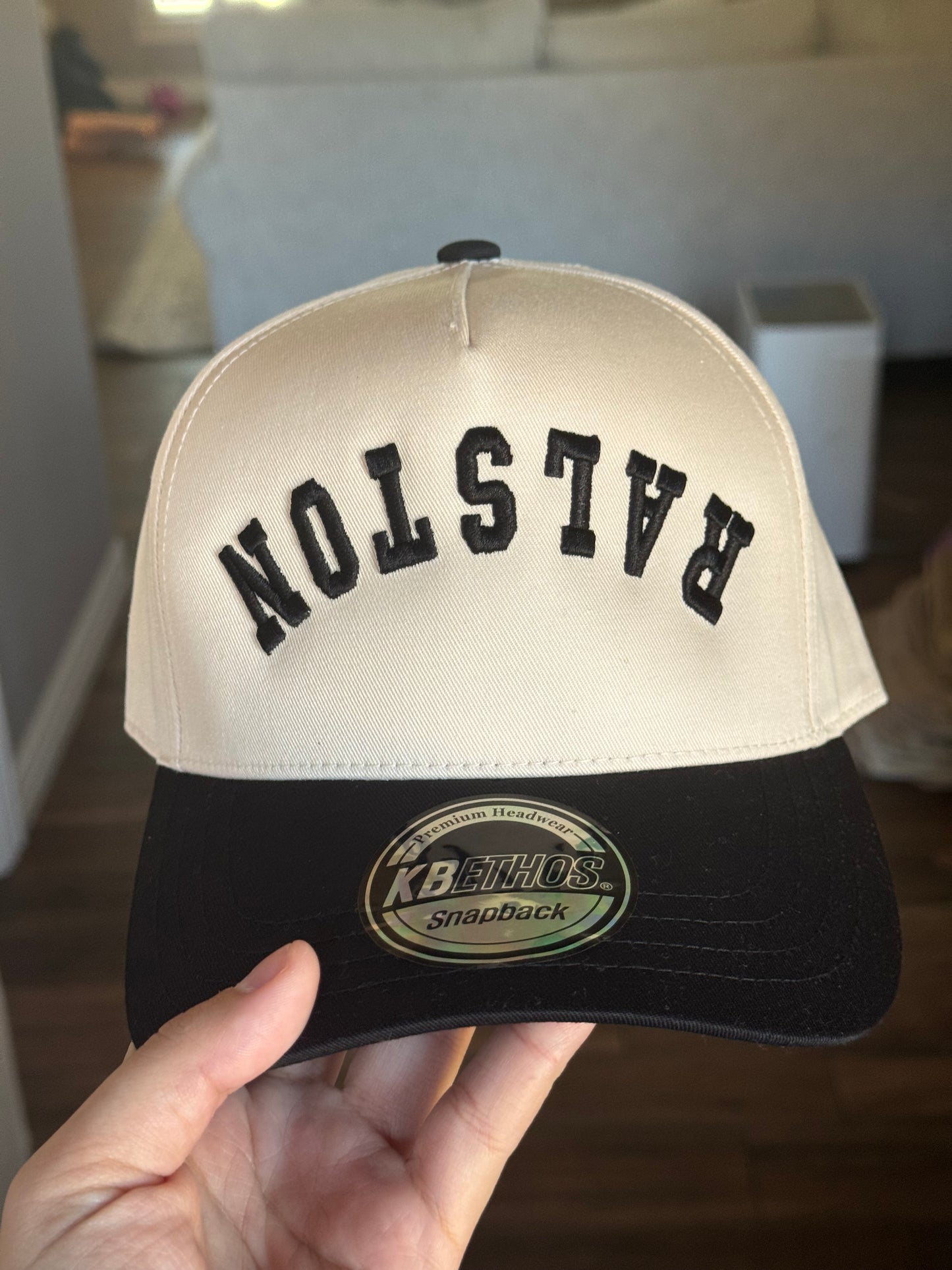 Upside Down Puff Last Name Hat